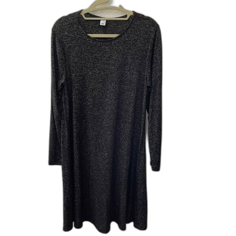 Charcoal gray long sleeve dress